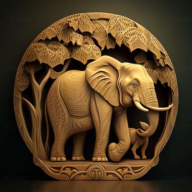 3D модель Мэри слон знаменитое животное (STL)
